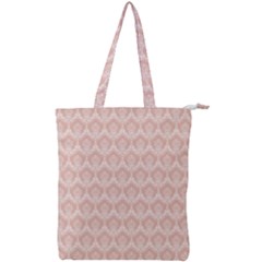 Damask Peach Double Zip Up Tote Bag