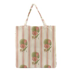 Lotus Flower Waterlily Wallpaper Grocery Tote Bag by Mariart