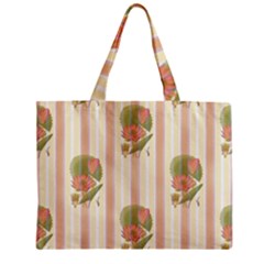 Lotus Flower Waterlily Wallpaper Zipper Mini Tote Bag by Mariart