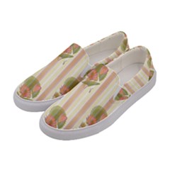 Lotus Flower Waterlily Wallpaper Women s Canvas Slip Ons by Mariart