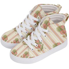 Lotus Flower Waterlily Wallpaper Kids  Hi-top Skate Sneakers by Mariart