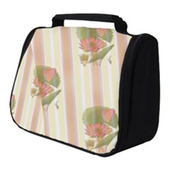 Lotus Flower Waterlily Wallpaper Full Print Travel Pouch (small) by Mariart