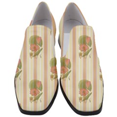 Lotus Flower Waterlily Wallpaper Slip On Heel Loafers