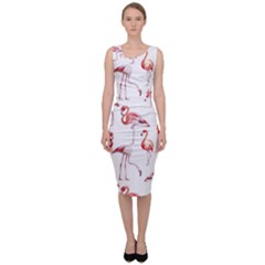 Pink flamingos Sleeveless Pencil Dress