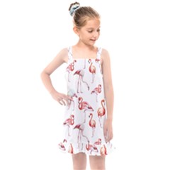 Pink flamingos Kids  Overall Dress