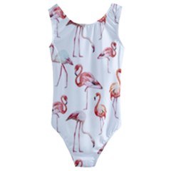 Pink flamingos Kids  Cut-Out Back One Piece Swimsuit