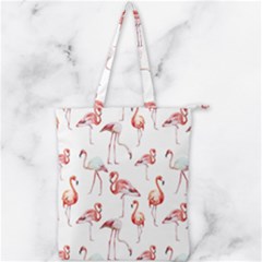 Pink flamingos Double Zip Up Tote Bag