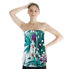 Monstera flowers Strapless Top