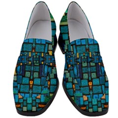 Ml 103 1 Women s Chunky Heel Loafers by ArtworkByPatrick