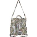 Romantic Beige Flowers Crossbody Backpack View3