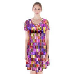 Ml 108 Short Sleeve V-neck Flare Dress by ArtworkByPatrick