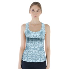 Ornamental Blue Racer Back Sports Top by snowwhitegirl