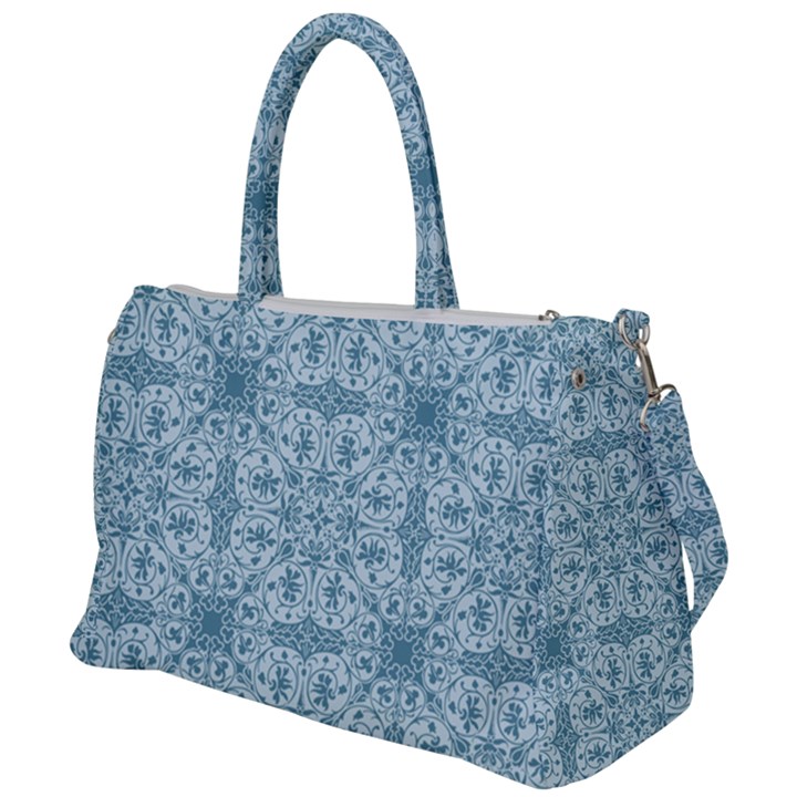 Ornamental Blue Duffel Travel Bag