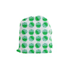 Kawaii Lime Jam Jar Pattern Drawstring Pouch (medium) by snowwhitegirl