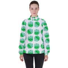 Kawaii Lime Jam Jar Pattern High Neck Windbreaker (women) by snowwhitegirl