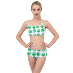 Kawaii Lime Jam Jar Pattern Layered Top Bikini Set by snowwhitegirl