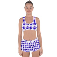 Kawaii Blueberry Jam Jar Pattern Racerback Boyleg Bikini Set