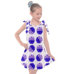 Kawaii Blueberry Jam Jar Pattern Kids  Tie Up Tunic Dress by snowwhitegirl