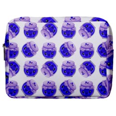 Kawaii Blueberry Jam Jar Pattern Make Up Pouch (large) by snowwhitegirl