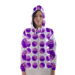 Kawaii Grape Jam Jar Pattern Hooded Windbreaker (women) by snowwhitegirl