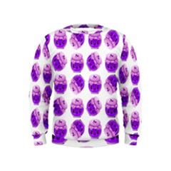 Kawaii Grape Jam Jar Pattern Kids  Sweatshirt by snowwhitegirl