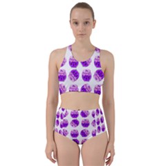 Kawaii Grape Jam Jar Pattern Racer Back Bikini Set by snowwhitegirl