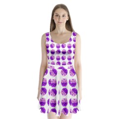 Kawaii Grape Jam Jar Pattern Split Back Mini Dress  by snowwhitegirl