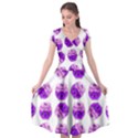 Kawaii Grape Jam Jar Pattern Cap Sleeve Wrap Front Dress View1