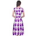 Kawaii Grape Jam Jar Pattern Cap Sleeve Wrap Front Dress View2