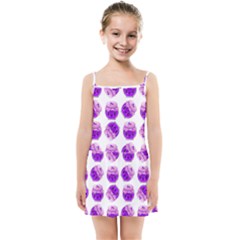 Kawaii Grape Jam Jar Pattern Kids  Summer Sun Dress by snowwhitegirl