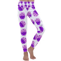 Kawaii Grape Jam Jar Pattern Kids  Lightweight Velour Classic Yoga Leggings by snowwhitegirl