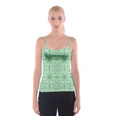 Ornamental Green Spaghetti Strap Top