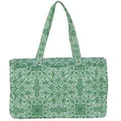 Ornamental Green Canvas Work Bag