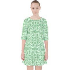 Ornamental Green Pocket Dress