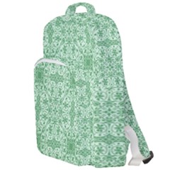 Ornamental Green Double Compartment Backpack