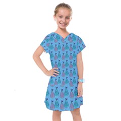 Pears Aqua Kids  Drop Waist Dress by snowwhitegirl