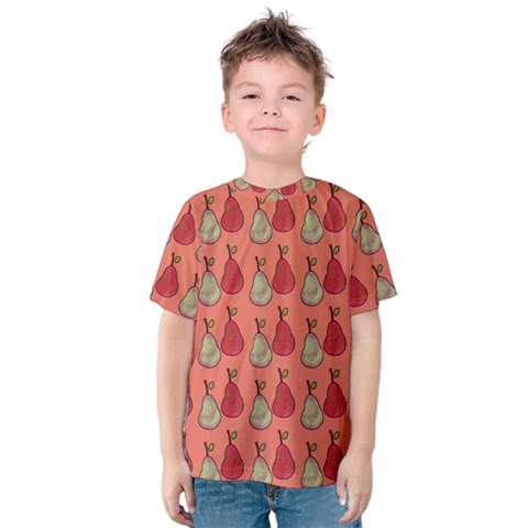 Pears Red Kids  Cotton Tee by snowwhitegirl