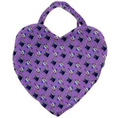 Kawaii Grape Rootbeer Giant Heart Shaped Tote by snowwhitegirl