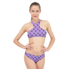 Kawaii Grape Rootbeer High Neck Bikini Set by snowwhitegirl