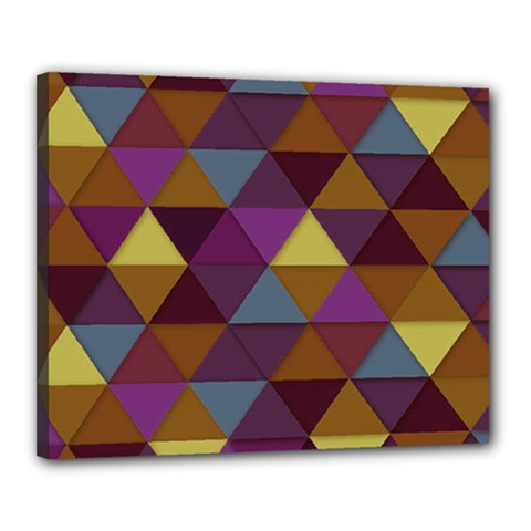 Fall Geometric Pattern Canvas 20  X 16  (stretched) by snowwhitegirl