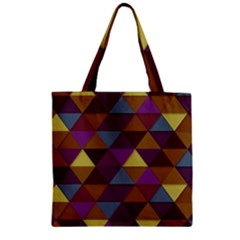 Fall Geometric Pattern Zipper Grocery Tote Bag by snowwhitegirl