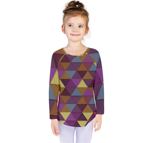 Fall Geometric Pattern Kids  Long Sleeve Tee by snowwhitegirl