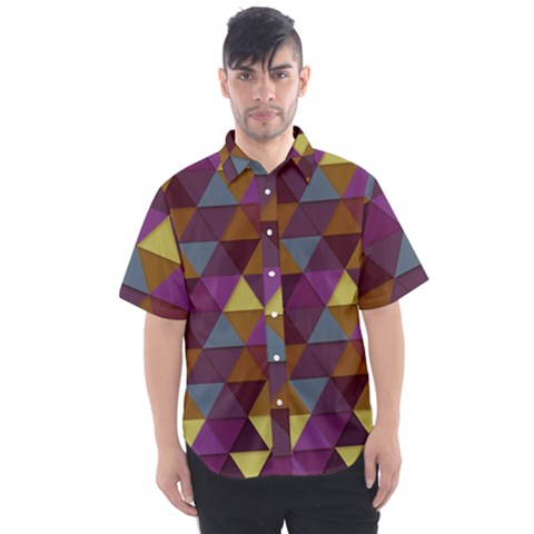 Fall Geometric Pattern Men s Short Sleeve Shirt by snowwhitegirl