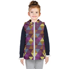 Fall Geometric Pattern Kids  Hooded Puffer Vest by snowwhitegirl