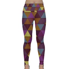 Fall Geometric Pattern Lightweight Velour Classic Yoga Leggings