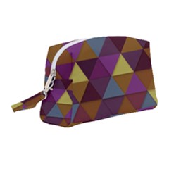 Fall Geometric Pattern Wristlet Pouch Bag (medium)