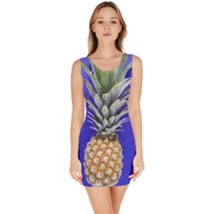 Pineapple Blue Bodycon Dress by snowwhitegirl