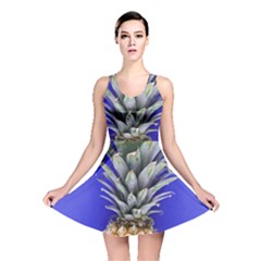 Pineapple Blue Reversible Skater Dress by snowwhitegirl