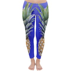 Pineapple Blue Classic Winter Leggings by snowwhitegirl