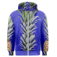 Pineapple Blue Men s Zipper Hoodie by snowwhitegirl